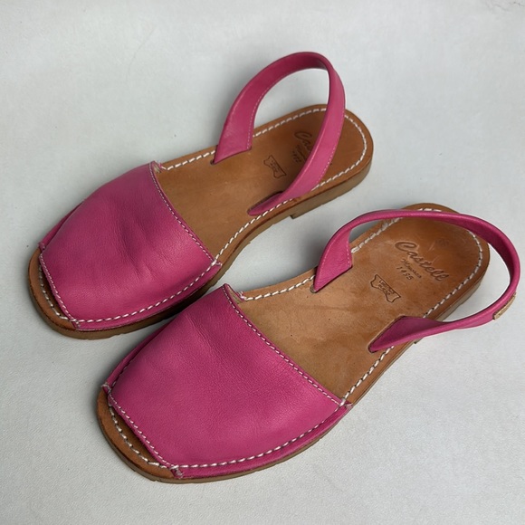 Castell Avarcas Vecco Pink Leather Menorcan Sandals Size 7.5 Slingback Italy - Picture 6 of 7